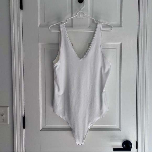 Abercrombie & Fitch Tops - Abercrombie & Fitch | V-Neck Bodysuit, White, Size XL - EUC